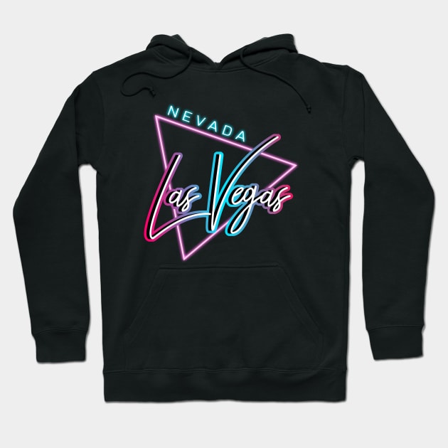 80's Retro Las Vegas Nevada Hoodie by AR DESIGN